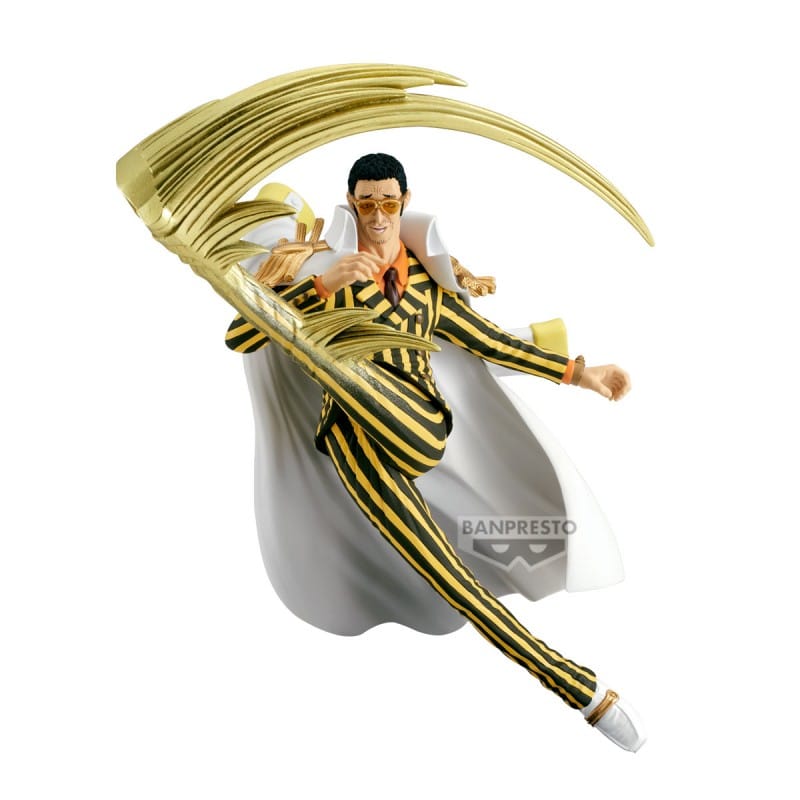 Figurine Kizaru Battle Record Collection de One Piece par Banpresto sur fond blanc
