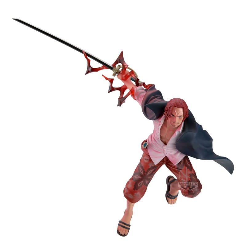 Figurine Shanks Battle Record Collection Special Ver. de One Piece par Banpresto sur fond blanc