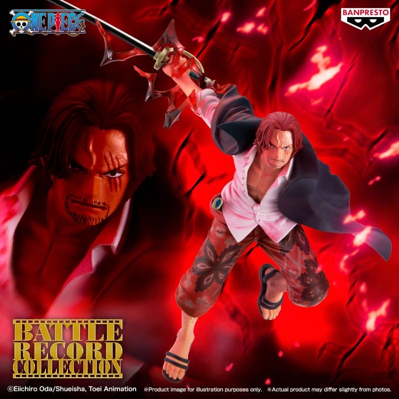 Visuel promotionnel de la figurine Shanks Battle Record Collection Special Ver. de One Piece par Banpresto