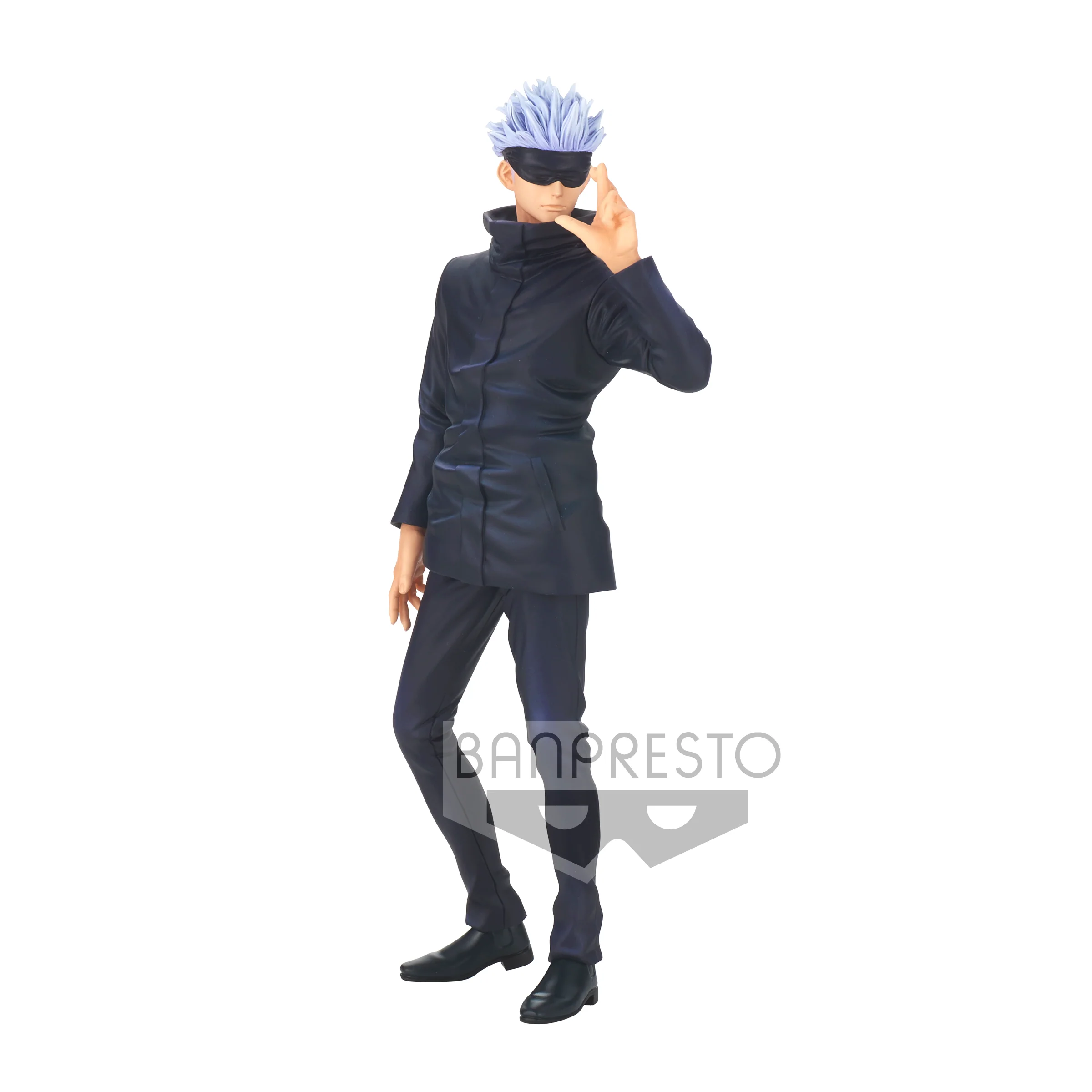 Figurine Satoru Gojo Jukon no Kata de Jujutsu Kaisen par Banpresto sur fond blanc