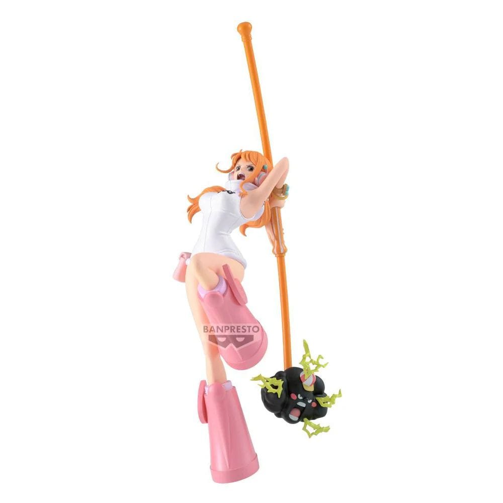 Figurine Nami Battle Record Collection de One Piece par Banpresto sur fond blanc
